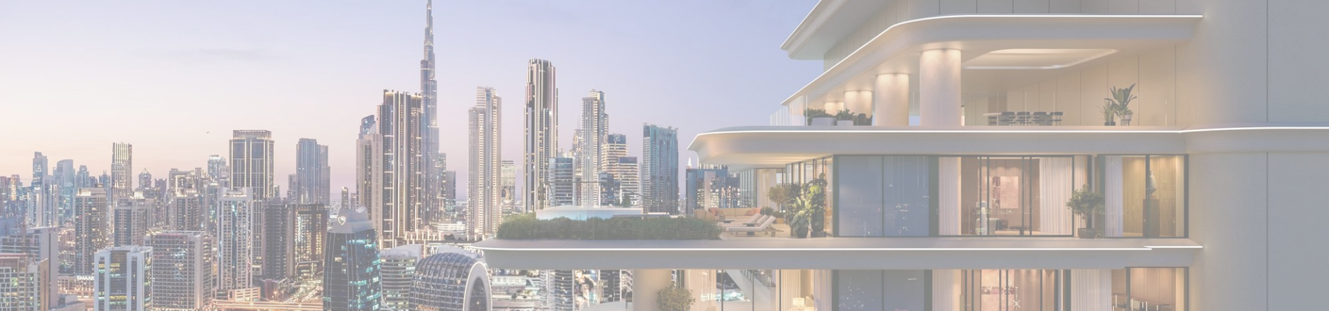 Dubai skyline with modern properties